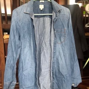 Chambray/jean long sleeve shirt
